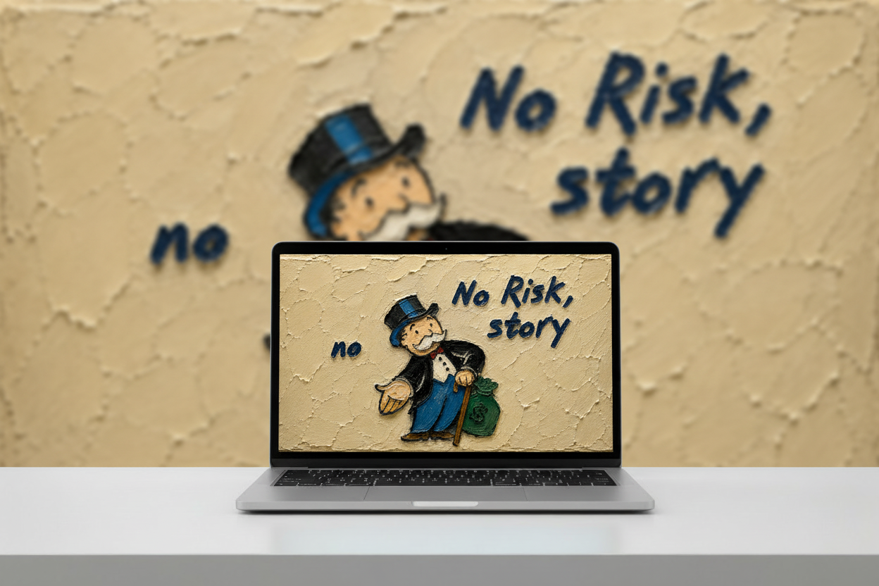 No Risk No Story mockup laptop v4